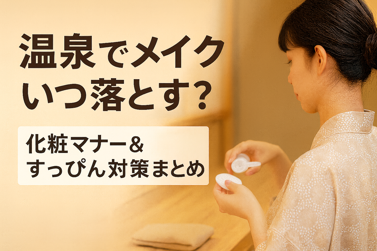 温泉の化粧マナーは？メイクはいつ落とす？カップル日帰り時の対応も解説！