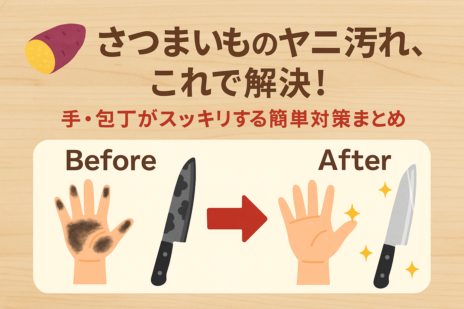 さつまいものベタベタ汚れに効く！手・鍋がスッキリする簡単裏ワザまとめ【保存版】