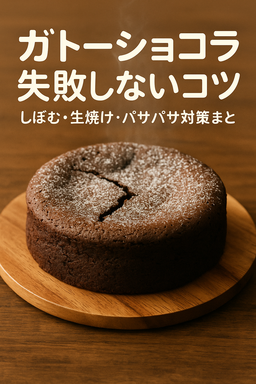 【ガトーショコラ失敗しないコツ】しぼむ・へこむ・パサパサの原因と焼き時間・冷まし方まで完全解説