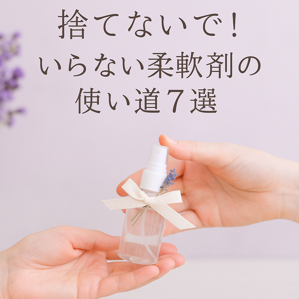 いらない柔軟剤の驚くべき使い道７選｜捨てる前に活かす節約アイデア集