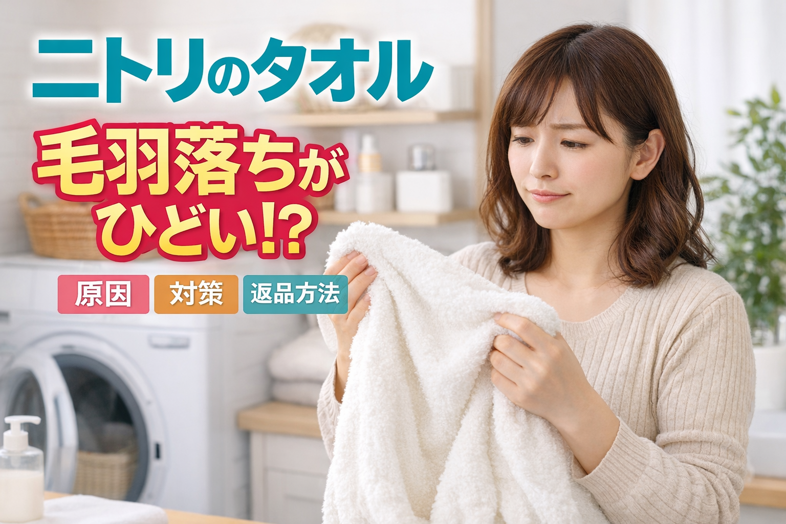ニトリのタオルは毛羽落ちがひどい？原因・対策・返品方法とおすすめ代替品を解説