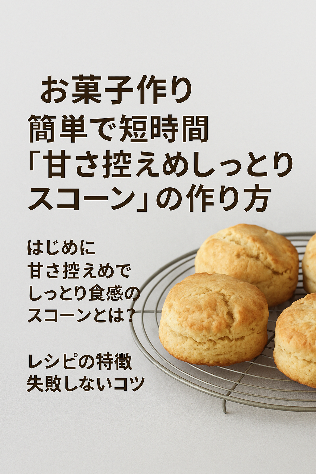 【お菓子作り】簡単で短時間「甘さ控えめしっとりスコーン」の作り方
